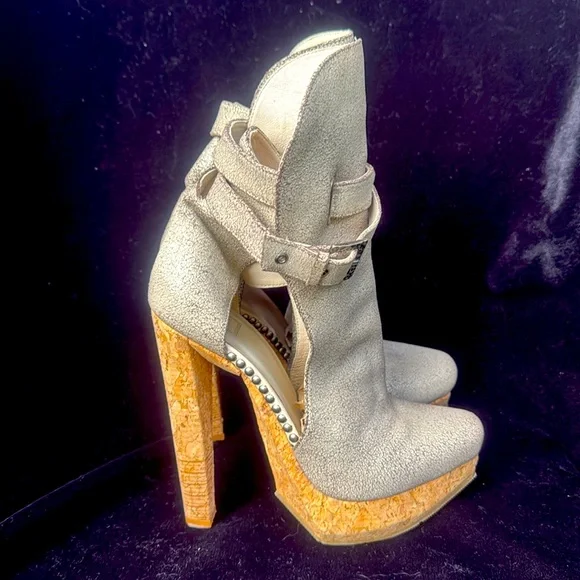 HERVE LEGER LUXURY LEATHER STRAPPY HIGH HEEL ANKLE BOOTS/ BOOTIES-9- ๐๐ฅ - Picture 7 of 14